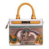 Handmade Horse Carving Crossbody Top Handle Bag